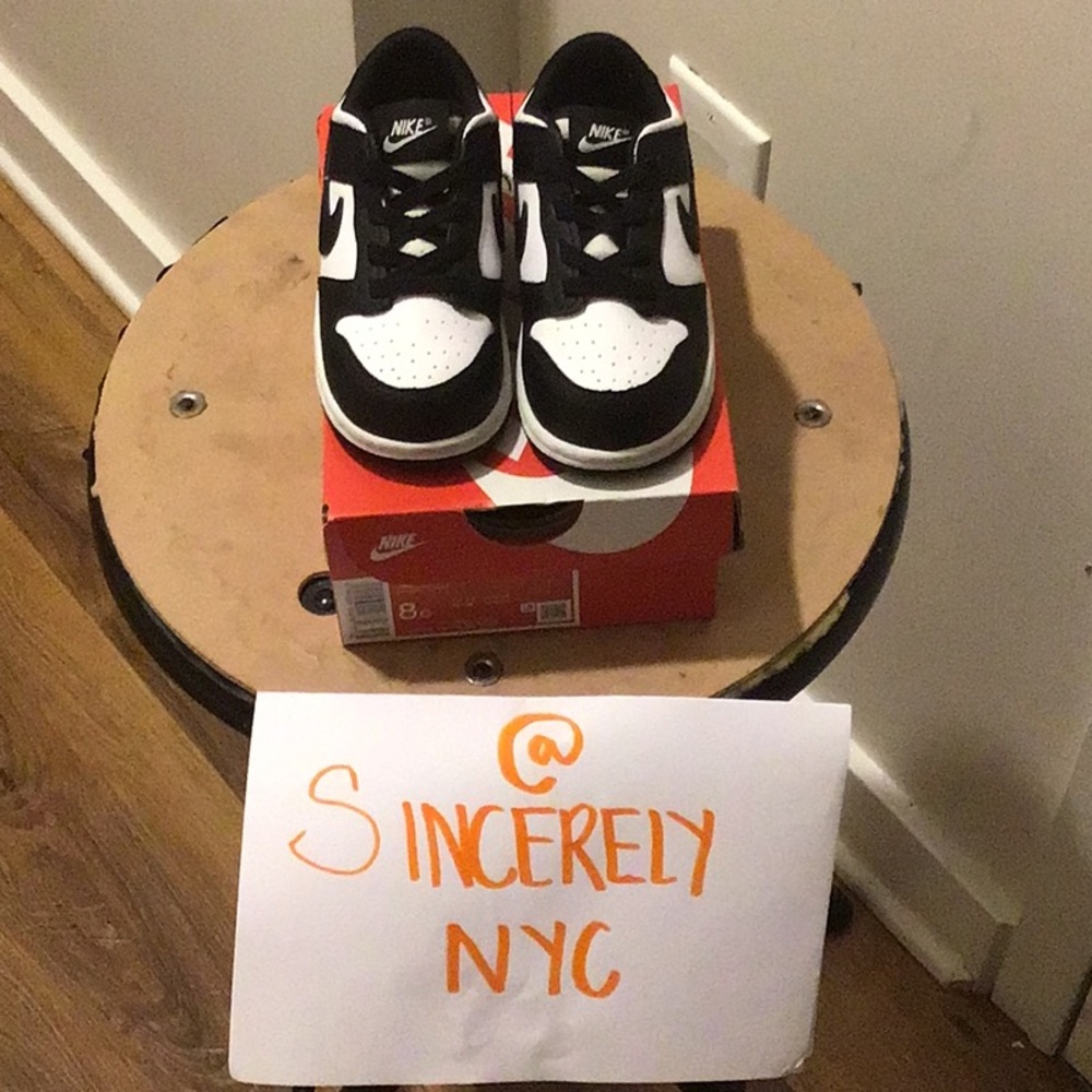 Nike Black and White Dunks Sneakers(pandas)